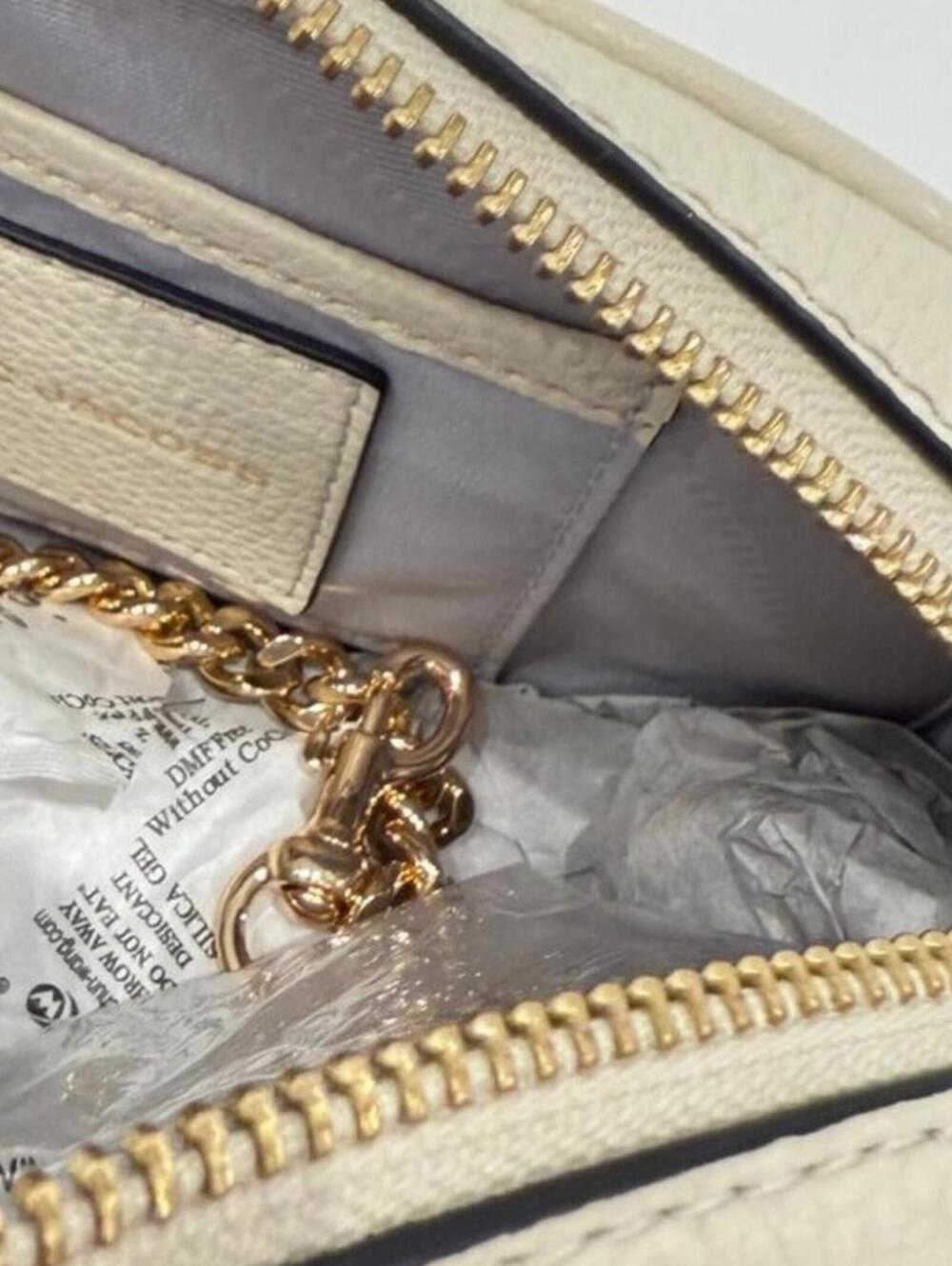 NWT Authentic MARC JACOBS Turn-lock Small Crossbody Camera Bag Ivory Gold Purse - Picture 7 of 9